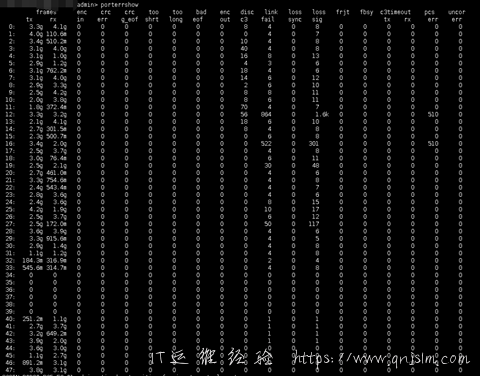 关于Brocade SAN switch Porterrshow命令输出解释